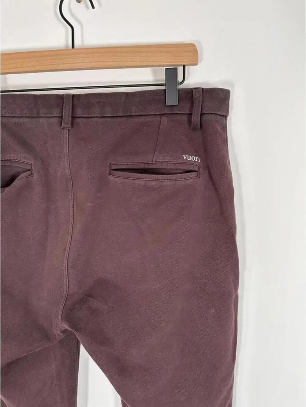 Vuori Everything Chino Pants Slim Fit Stretch Performance Maroon 35